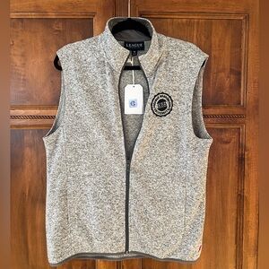 NWT George Washington Fleece Gray Vest  | Size M | Pockets